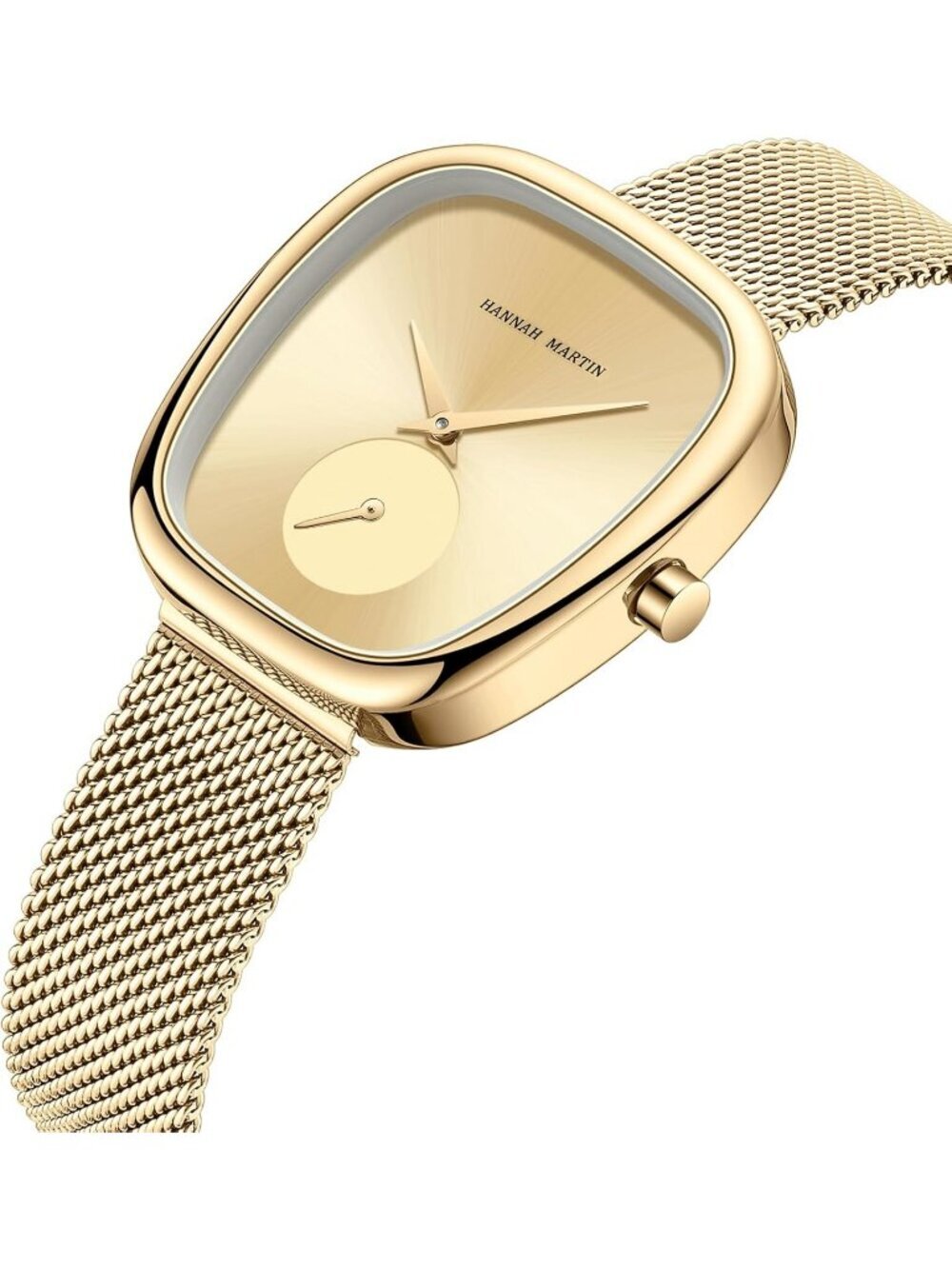 Women's Gold Analog Quartz Stainless Steel Vintage Rectangular Luxury Watch - Picture 3 of 6